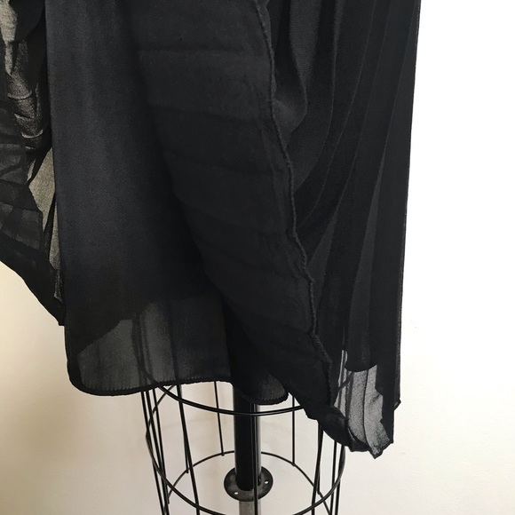 M.S.S.P. M pleated black dress Ss M - Picture 4 of 7